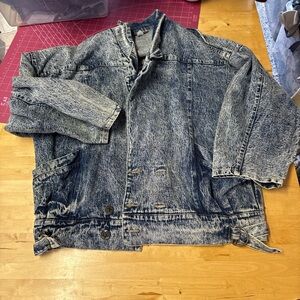 Vintage Acid Wash Oversized Denim Jacket